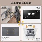 TV Wall Mount Swivel and Tilt, Full Motion for 32-65 Inch  MD2581
