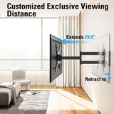 Mounting Dream Long Arm TV Wall Mount for Most 26-65 Inch TVs, 30 Inch Long Extension TV Mount Swivel and Tilt, Full Motion Wall Mount TV Bracket Fit Max VESA 400x400mm,Up to 99 lbs, MD2286-M