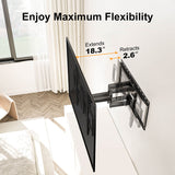 exdentable TV mount with 18.3'' extension and 2.6'' low profile