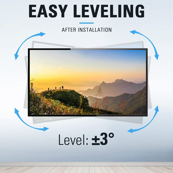 easily rotate the tv mount to level the tv