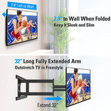 long arm TV mount with 32'' extension