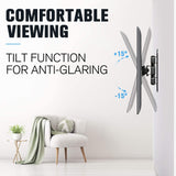 tilt the TV up or down to reduce glare