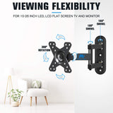 full motion tv mount with 360° rotation