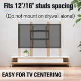 fixed tv mount for 12''/16'' wood stud with easy tv centering