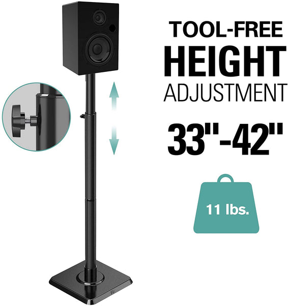 height adjustable speaker stands from 33''-42''