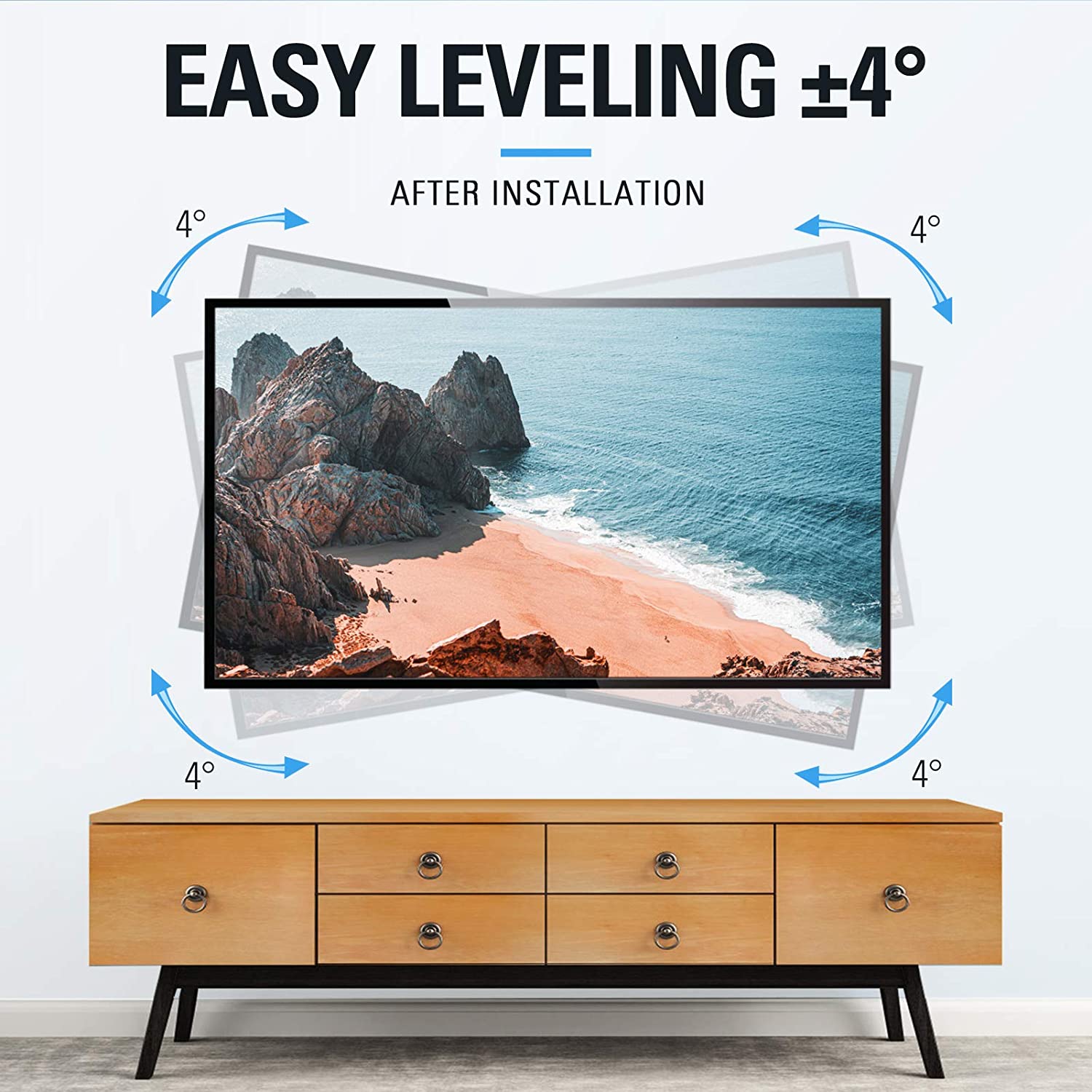 level the TV after installation