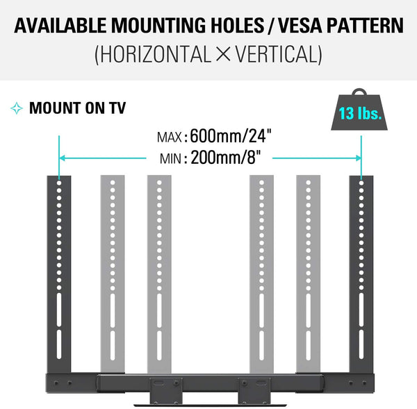 compatible with VESA from 200 to 600mm