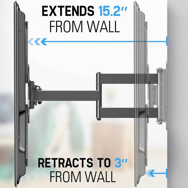 extend the TV up to 15.2'' from the wall