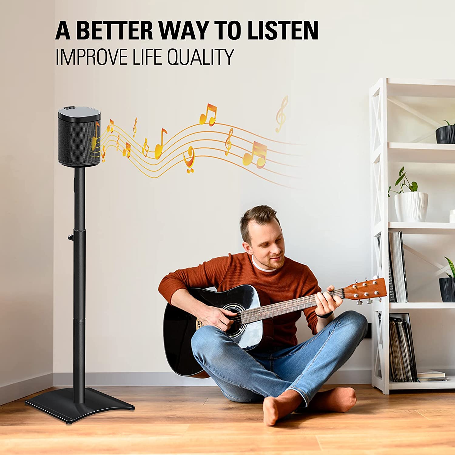 1 speakers stands allow a better way to listen