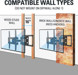 install on 16'' wood stud or brick/concrete wall