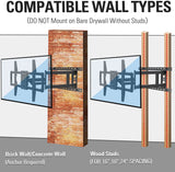 install on max 16'' wood stud or concrete/brick wall