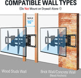 installs on max 16'' wood stud or concrete/brick wall