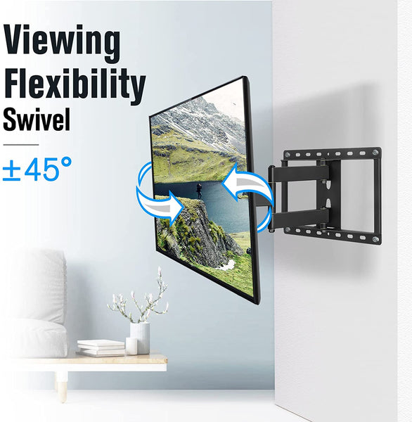 swivel the TV 45 degrees left or right to have a flexible viewing