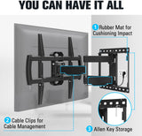 large TV wall mount with cable management