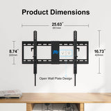 tilti TV mount with an open wall plate avoids blocking outlets