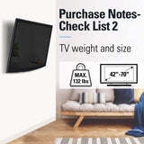 70 inch TV wall mount loads up to 132 lbs