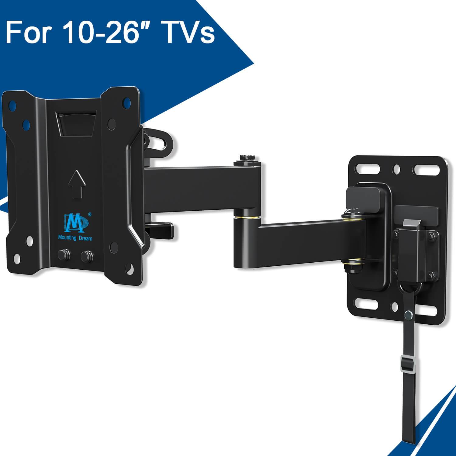 Lockable RV TV Mount for 10-26" Flat Screen TVs, LED/LCD on Camper Motor/trailer/RV TV Full Motion MD2209