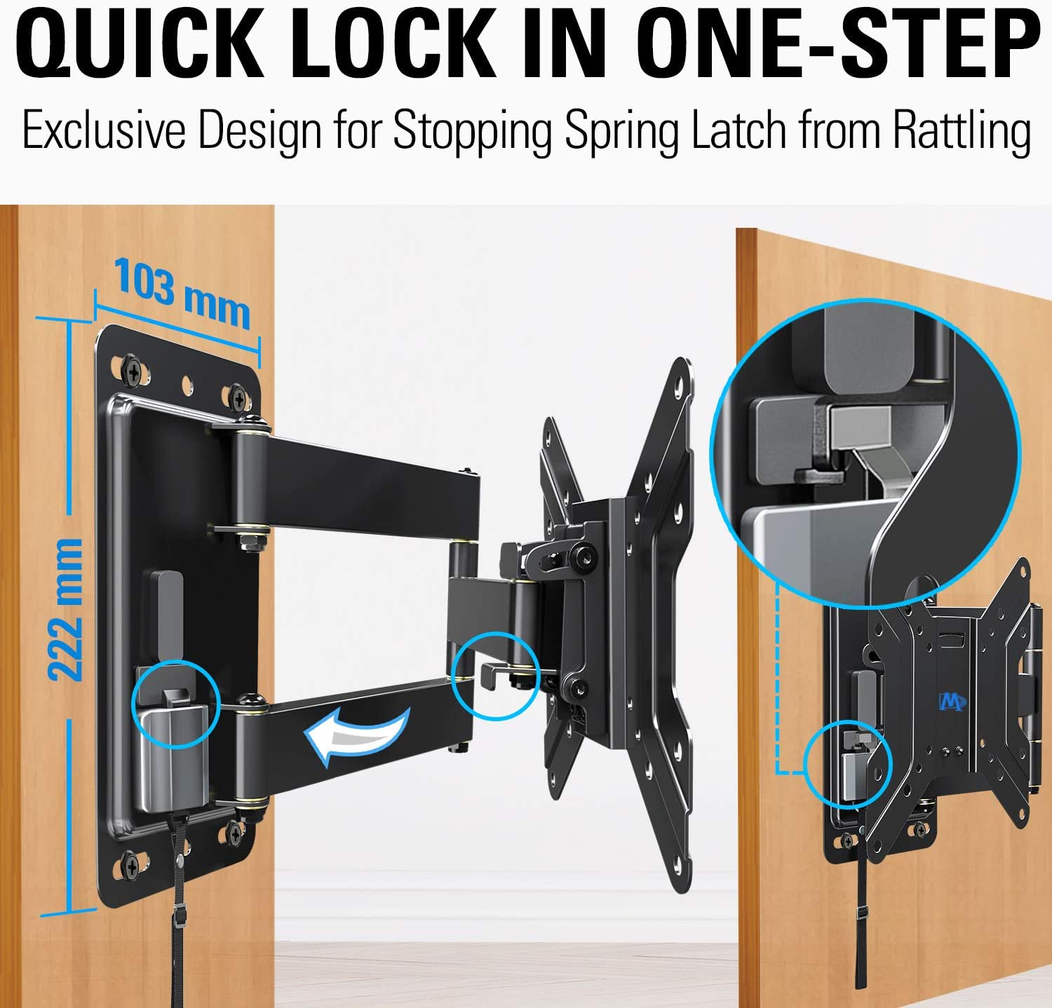 lockable RV tv mount remains the TV stably on the move