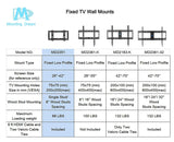 Fixed TV Wall Mount for 17''-42'' TVs MD2351