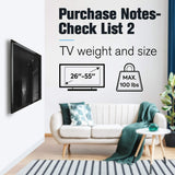 heavy duty fixed tv mount supports up to 100 lbs.
