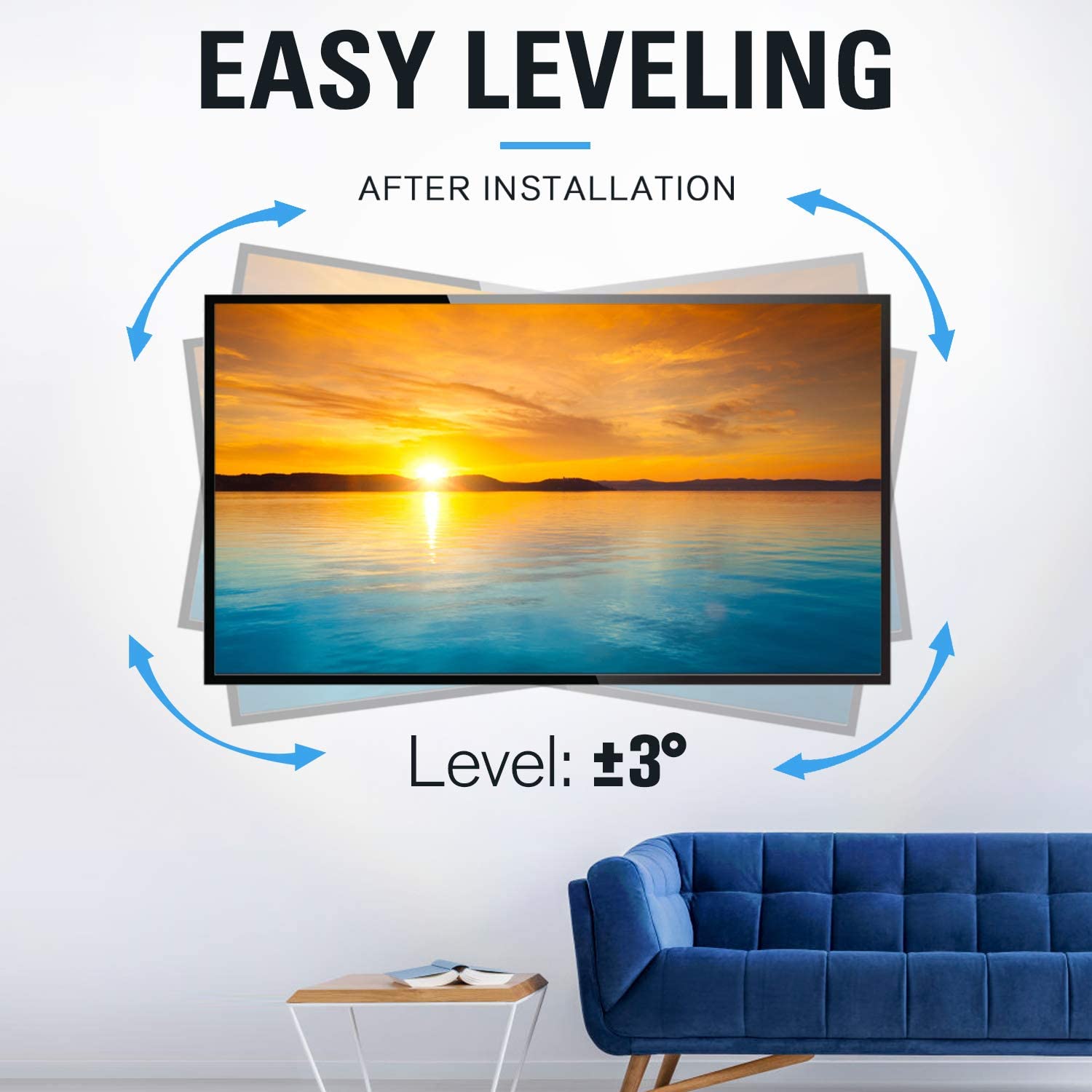 easily level the TV after installation