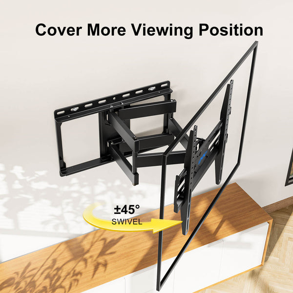 Mounting Dream MD2380 swivels the TV left or right to cover more viewing angles