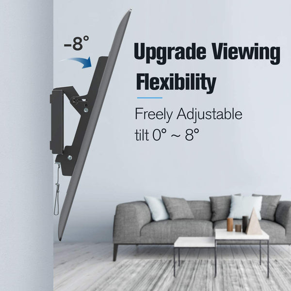 tilting wall mount with a 8° of tilting for comfortable viewing