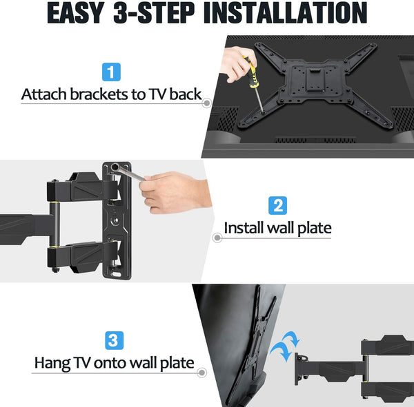 easy-to-install single arm wall mount 