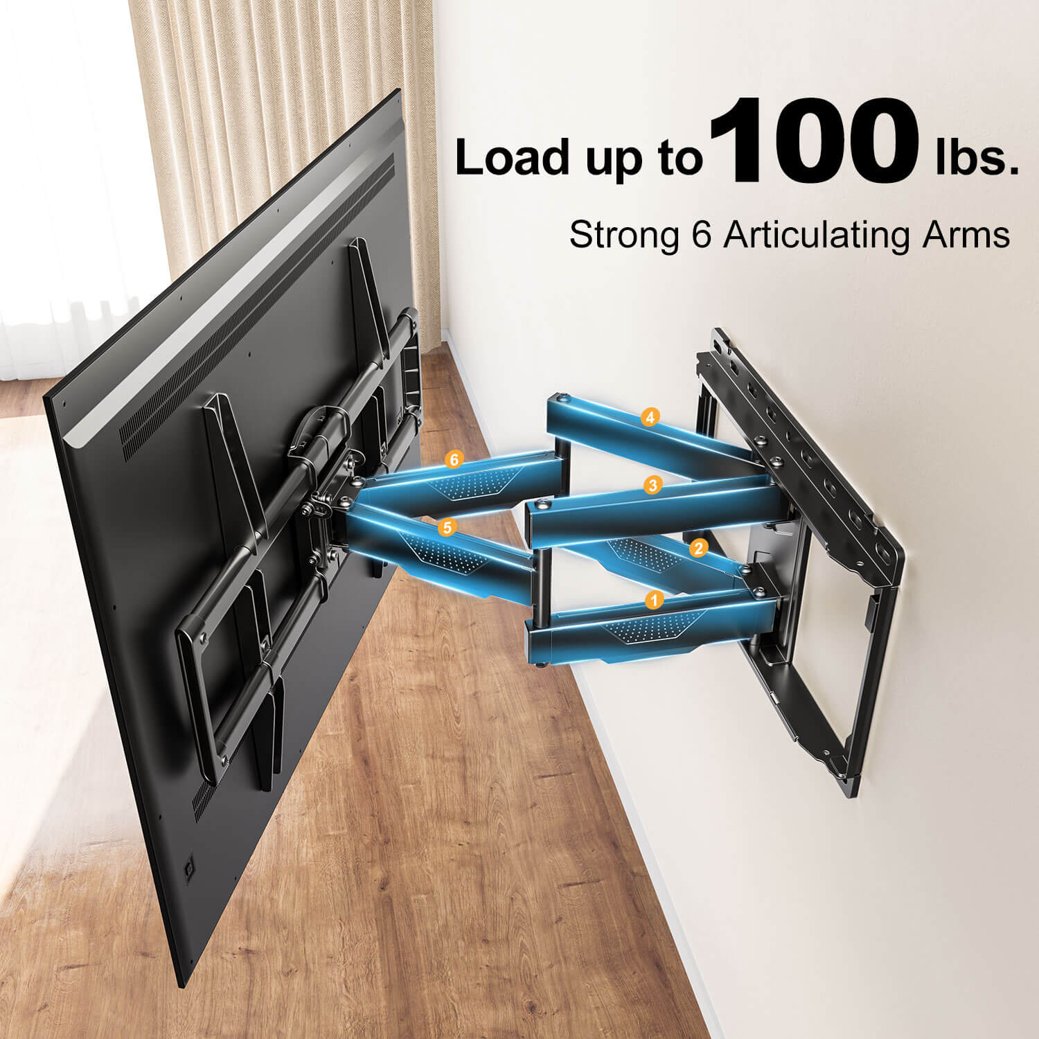 heavy duty TV wall mount built with strong and sturdy steel